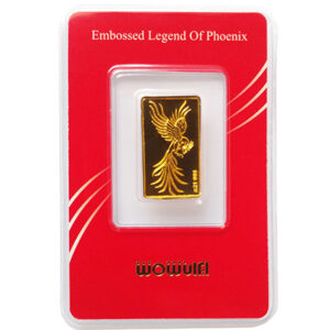 پلاک نقش برجسته شمش ۲۴ عیار طرح سیمرغ ۰,۲۰۰ گرم