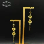 گوشواره آویز قلب طلا