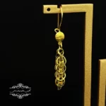 خرید گوشواره آویز پولکی طلا