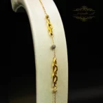 خرید دستبند تک رج البرنادو و کارتیر طلا