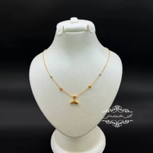 گردنبند مینیمال دم وال طلا
