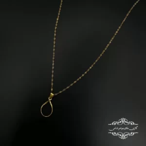 زنجیر و مدال زنانه اشکی طلا