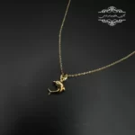 زنجیر و مدال دخترانه دلفین طلا