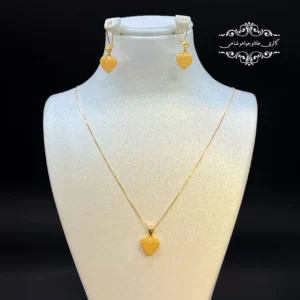 نیم ست دخترانه قلبی کندو طلا