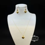 نیم ست دخترانه قلبی طلا