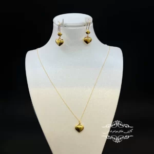 نیم ست دخترانه قلبی طلا